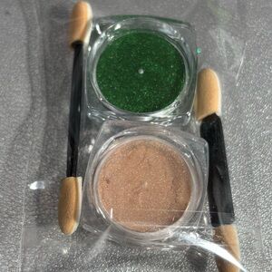 Green and Tan chrome powder Duo with Applicators